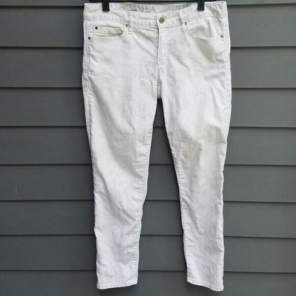 Gap 1959 Always Skinny Off white on Off white floral Jeans size 30 - Picture 1 of 9